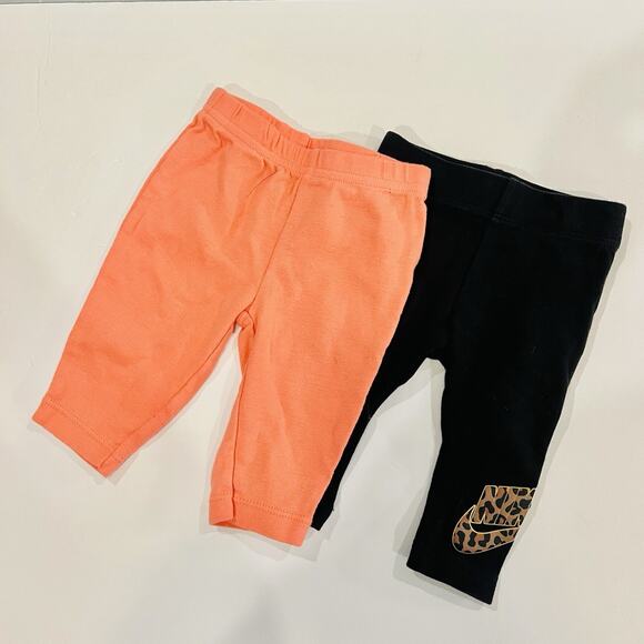 Carter’s Nike Other - Lot of (2) Baby Girls Leggings Pants 3 Months